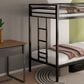 Hearth and Haven Adam Twin over Twin Bunk Bed in Black, , large