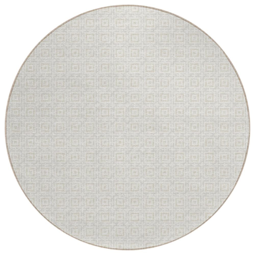 Dalyn Rug Company Marlo 4" Round Linen Indoor/Outdoor Area Rug, , large