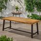 Noble House Carlisle Patio Dining Table in Sandblast Teak Brown, , large