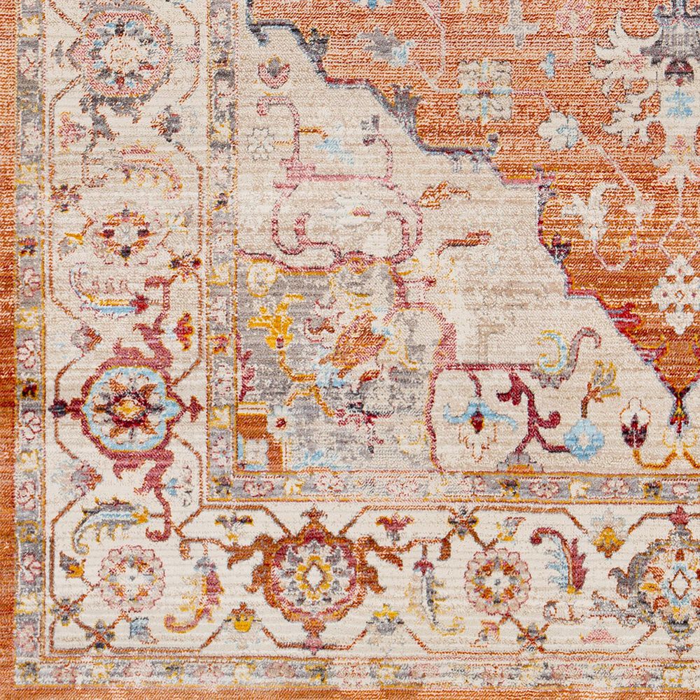 Surya Ephesians 2&#39;2&quot; x 9&#39; Orange, Pink, Gray, Cream, Aqua and Camel Runner, , large