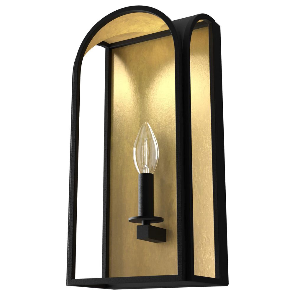 Hunter Dukestown 1-Light Wall Sconce in Natural Iron and Gold Leaf, , large