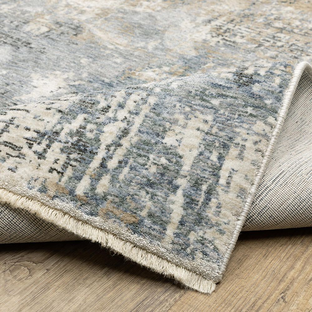 Oriental Weavers Hayden HAY08 2&#39;3&quot; x 7&#39;6&quot; Beige and Blue Runner, , large
