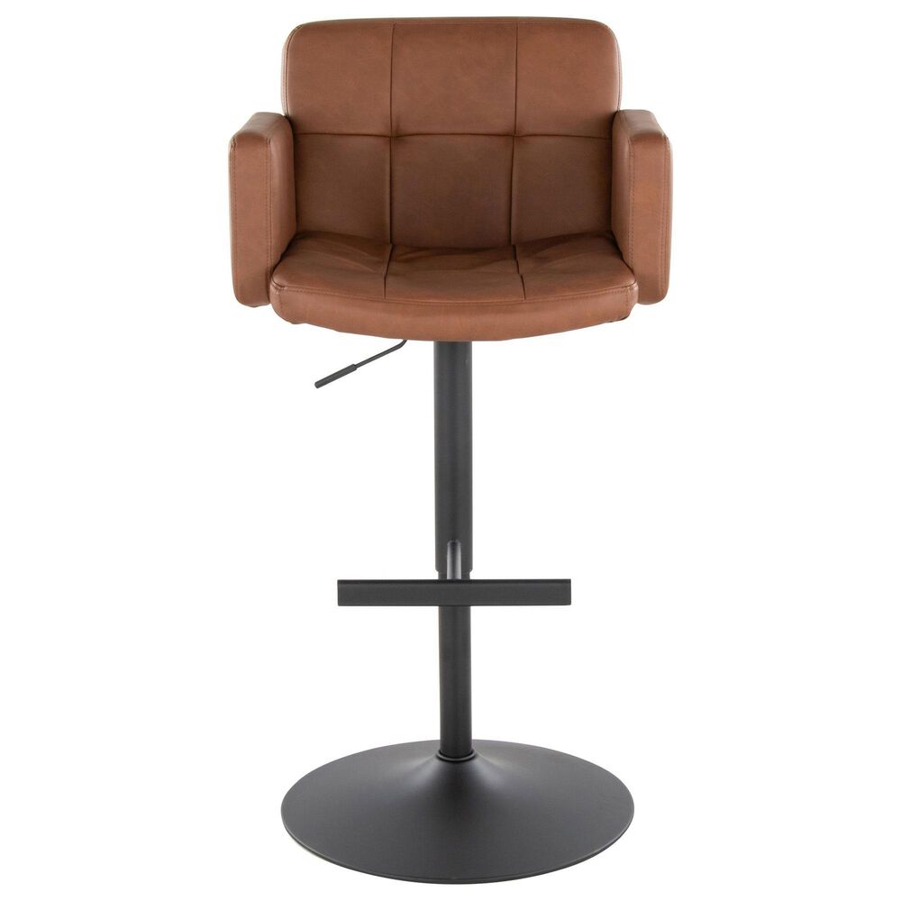 Lumisource Stout Swivel Adjustable Barstool in Black, , large
