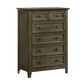Hawthorne Furniture San Mateo 5 Drawer Chest in Gray, , large