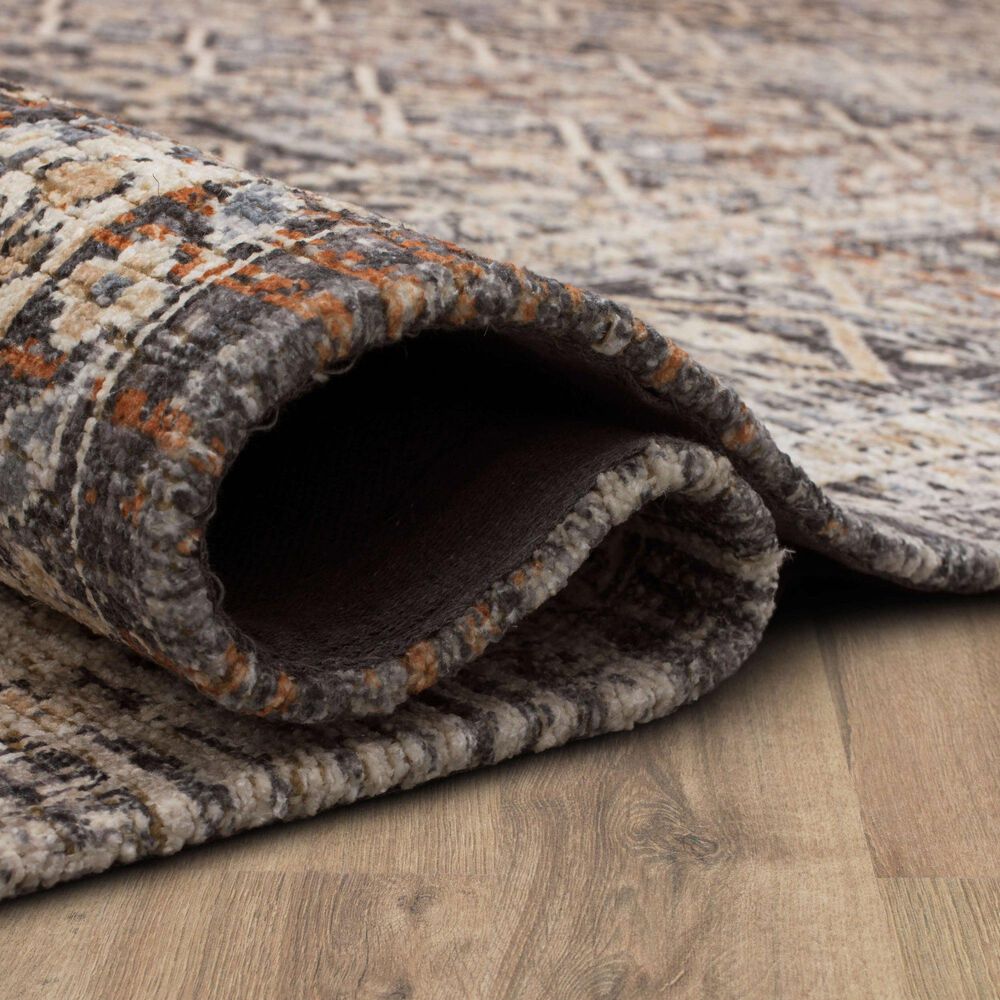 Karastan Zula Luanda 2&#39;4&quot; x 8&#39; Slate Runner, , large