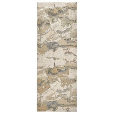 Feizy Aura Gold and Gray 2"10" x 7"10" Runner, , large