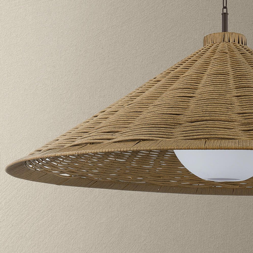 Troy Lighting Devlin 44" 1-Light Exterior Pendant in Bronze, , large
