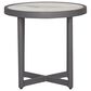 Ashley Ocean Beach Round End Table in Gray, , large