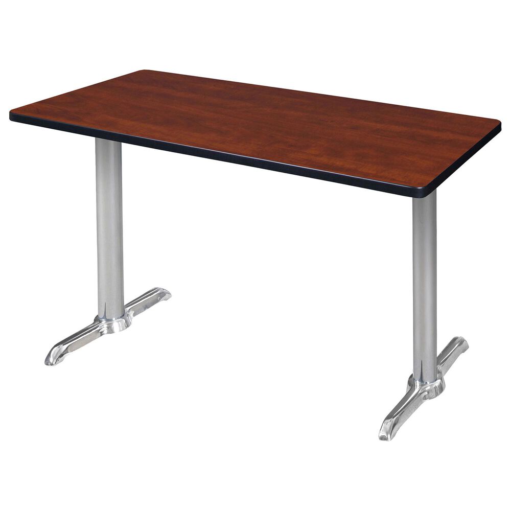 Regency Global Sourcing Via 48" x 24" Training Table in Cherry/Chrome, , large