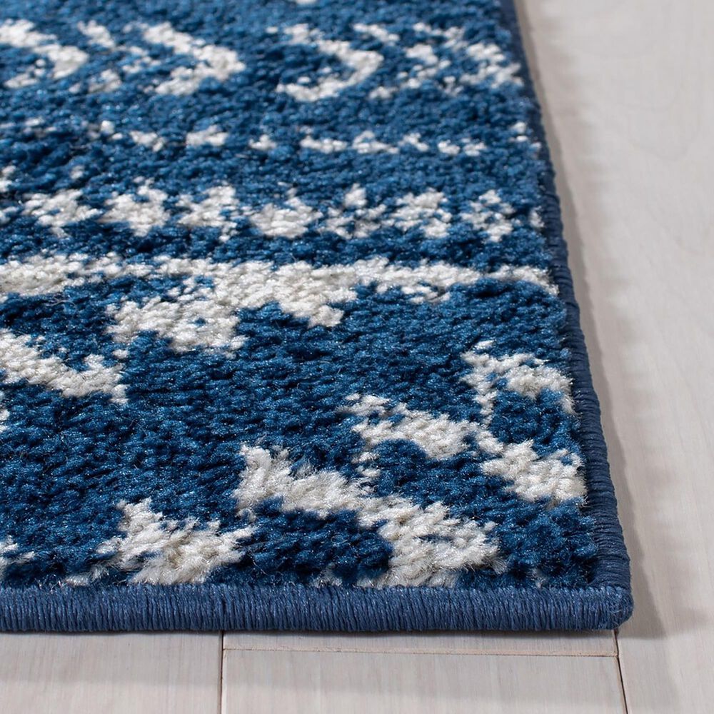 Safavieh Tulum Bohemian 5&#39; Square Navy and Ivory Area Rug, , large