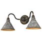 Golden Lighting Jasper 2-Light Bath Vanity in Antique Black Iron, , large