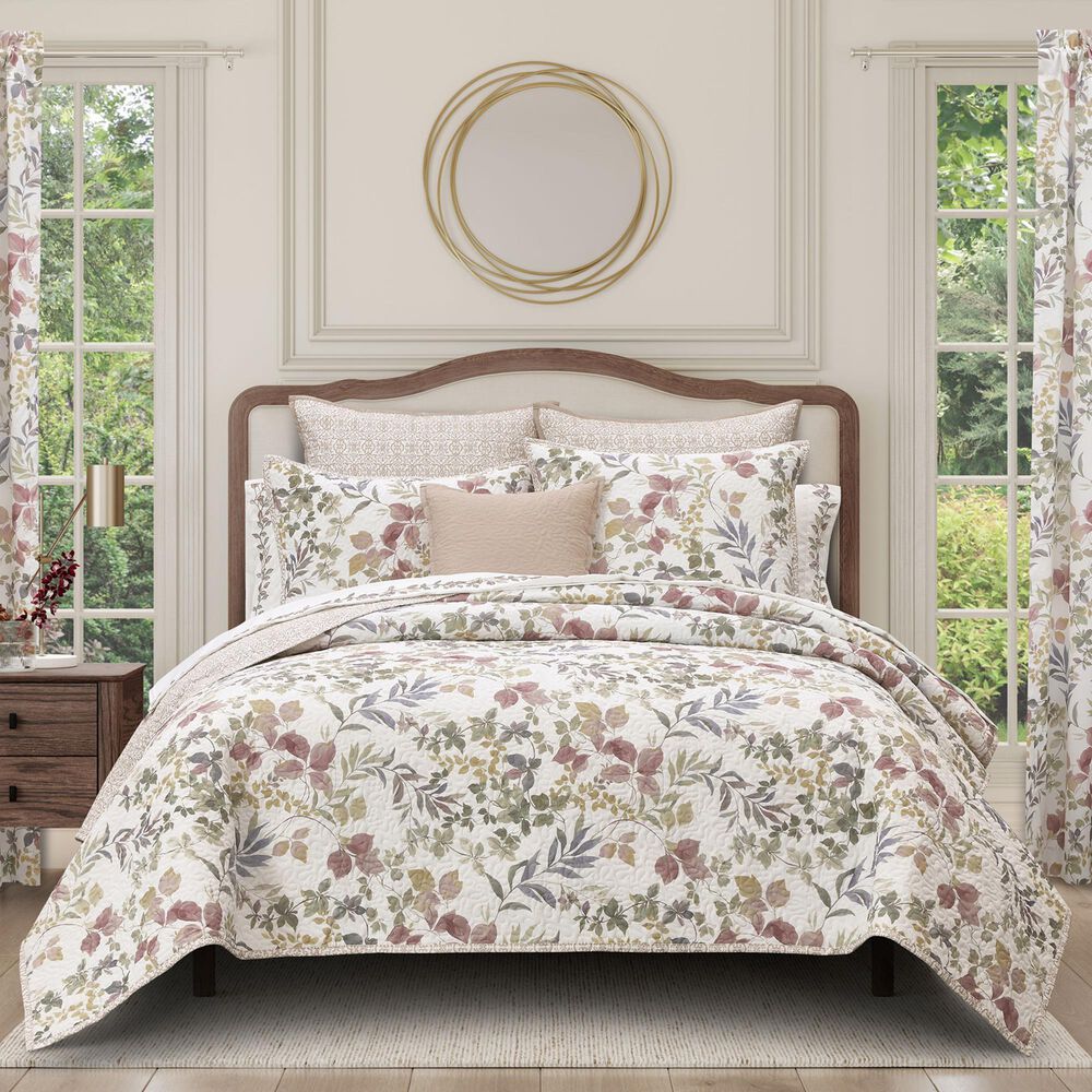 Royal Court Rosewood 3-Piece Full/Queen Quilt Set in Rose, , large