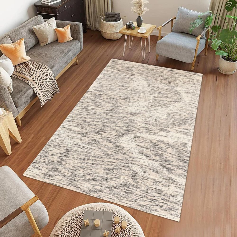Amer Rugs Mexico Ivory and Charcoal 8&#39; x 10&#39; Area Rug, , large