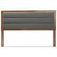 Baxton Studio Dexter Queen Panel Headboard with Dark Grey Fabric in Walnut Brown, , large