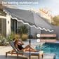 HOMLUX 10" Patio Umbrella with Lights in Dark Gray, , large
