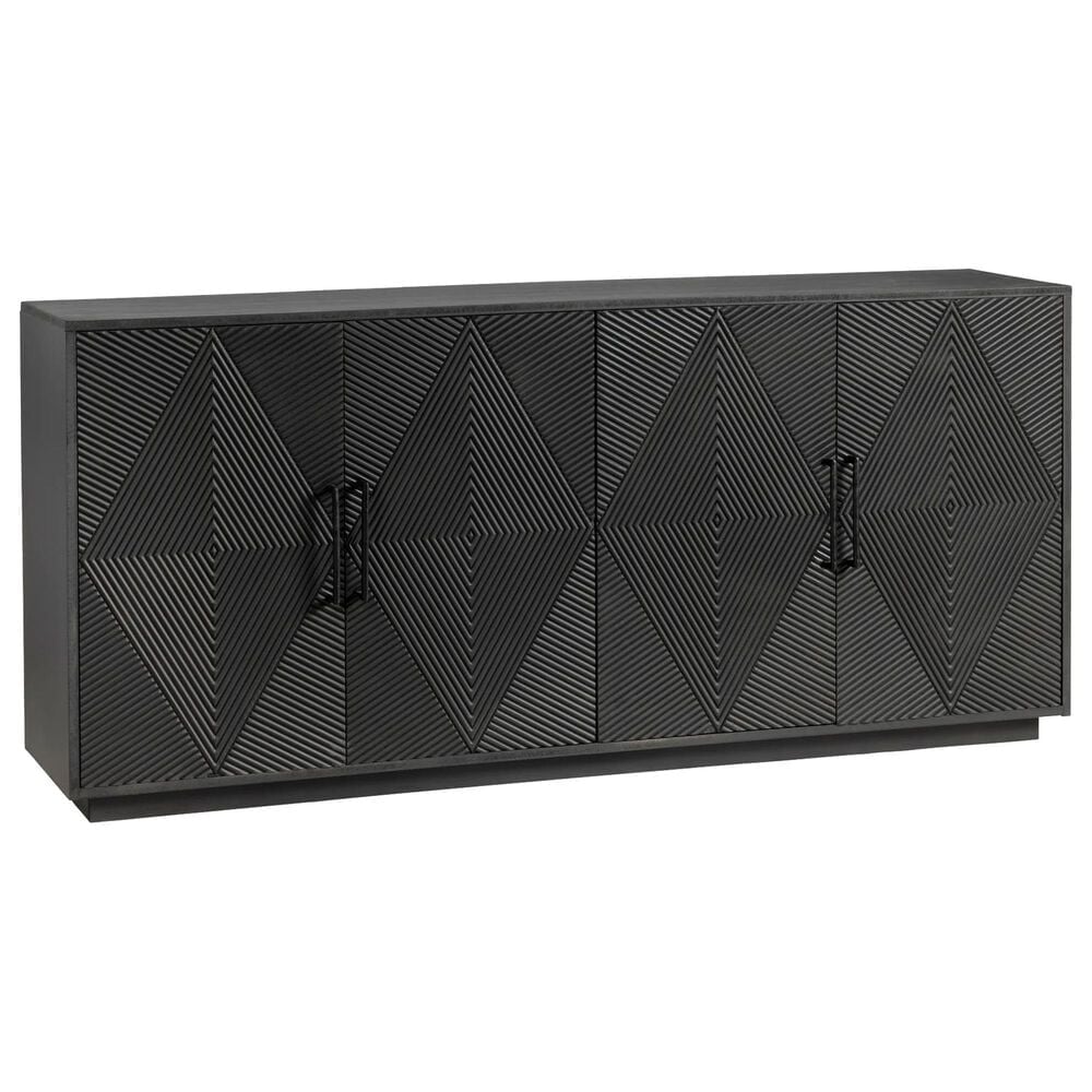 Crestview Collection Watson 72" 4-Door Media Console in Black, , large