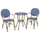 Hearth and Haven 3-Piece Outdoor Bistro Set in Dark Teal and White, , large