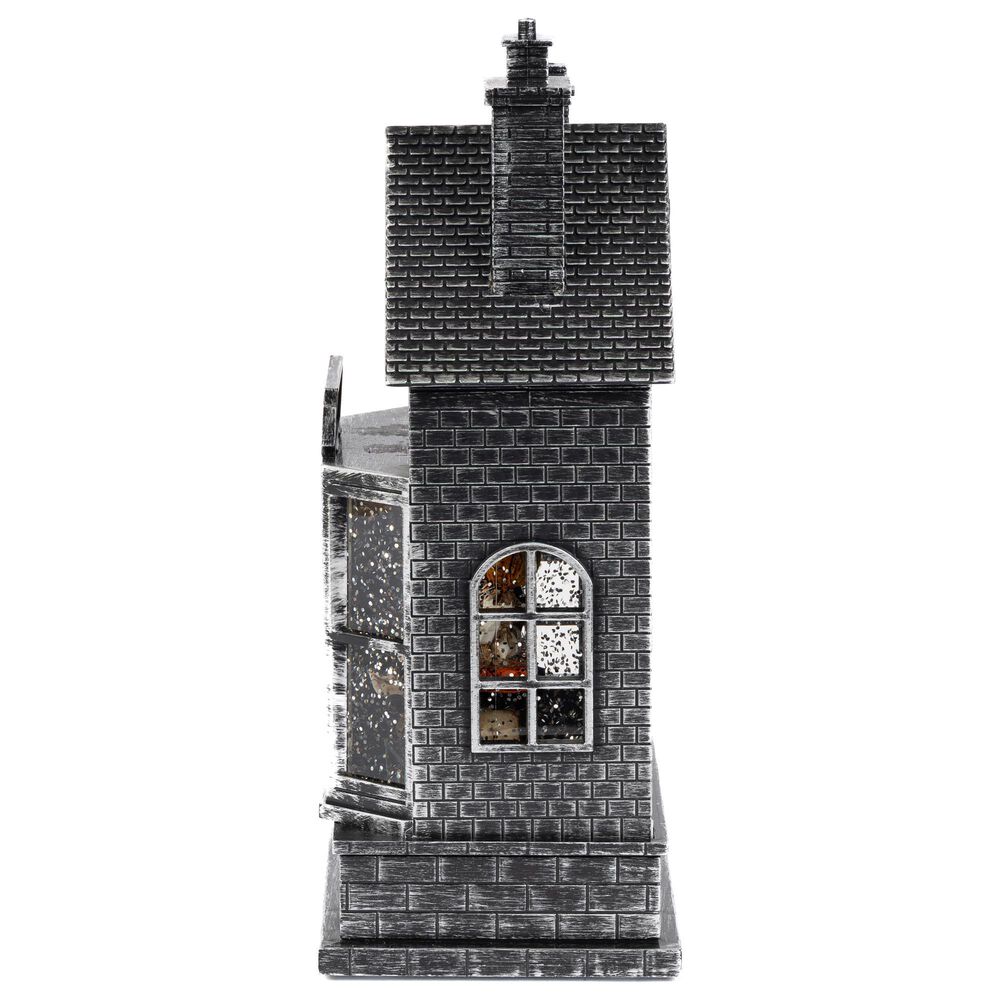 The Gerson Company 2-Piece Spinning Water Globe Halloween House Set, , large