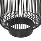 Maple and Jade Open Frame Wire End Table in Black and Silver, , large