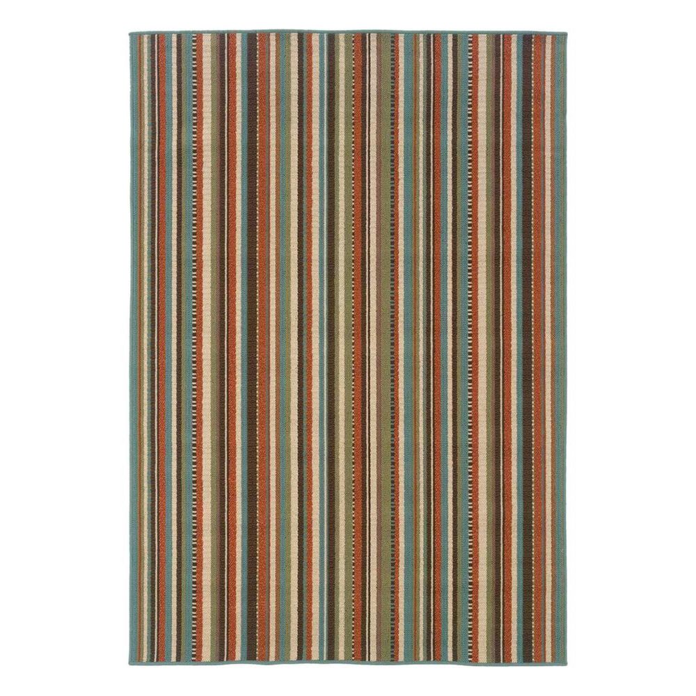 Oriental Weavers Montego 6996C 5'3" x 7'6" Green Outdoor Rug, , large