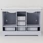 Lexora Home Dukes 48" Double Bathroom Vanity in Dark Grey with 2 cm White Quartz Top and Rectangular Sinks, , large