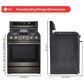 LG 2-Piece Kitchen Package with 6.3 Cu. Ft. Smart Freestanding Gas Range and 2.1 Cu. Ft. Smart Over-the-Range Microwave in Black Stainless Steel, , large