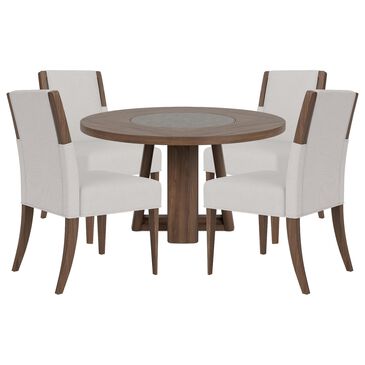 Riverside Furniture Delia 5-Piece Round Dining Set in Nouveau Walnut, , large