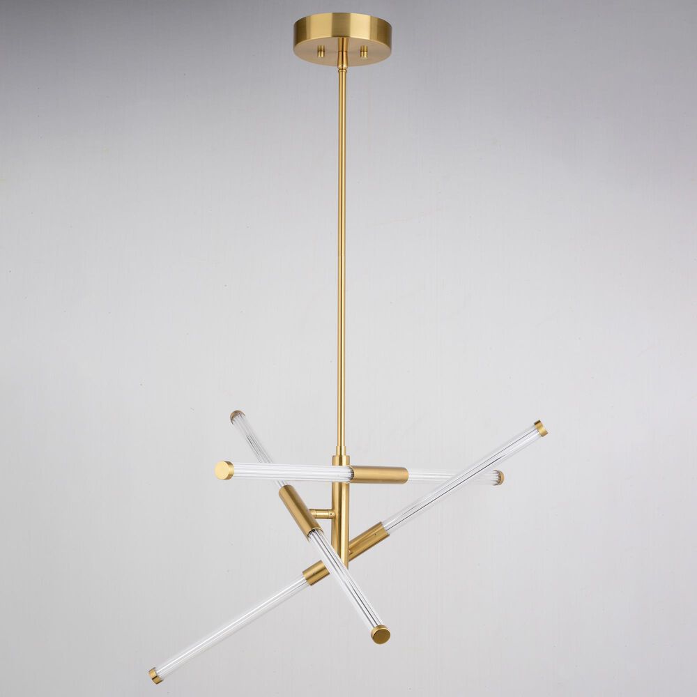 Vaxcel Avalon 3-Light Pendant in Muted Brass, , large