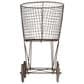 Creative Coop Metal Rolling Laundry Cart with Rack in Grey, , large