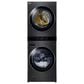LG 5.0 cu.ft. Washer, 7.4 cu.ft. Electric Dryer, Washtower with Center Control in Black Steel, , large