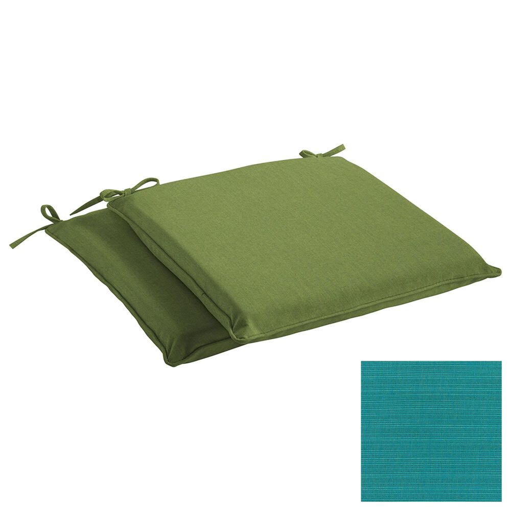 Sorra Home Sunbrella 17" Chair Pad in Dupione Deep Sea (Set of 2), , large