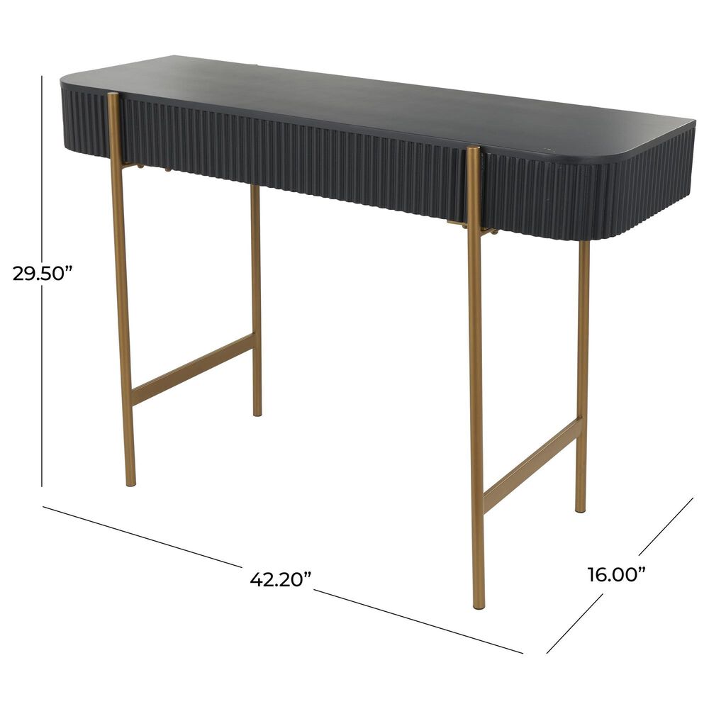 Maple and Jade Console Table in Black and Gold, , large