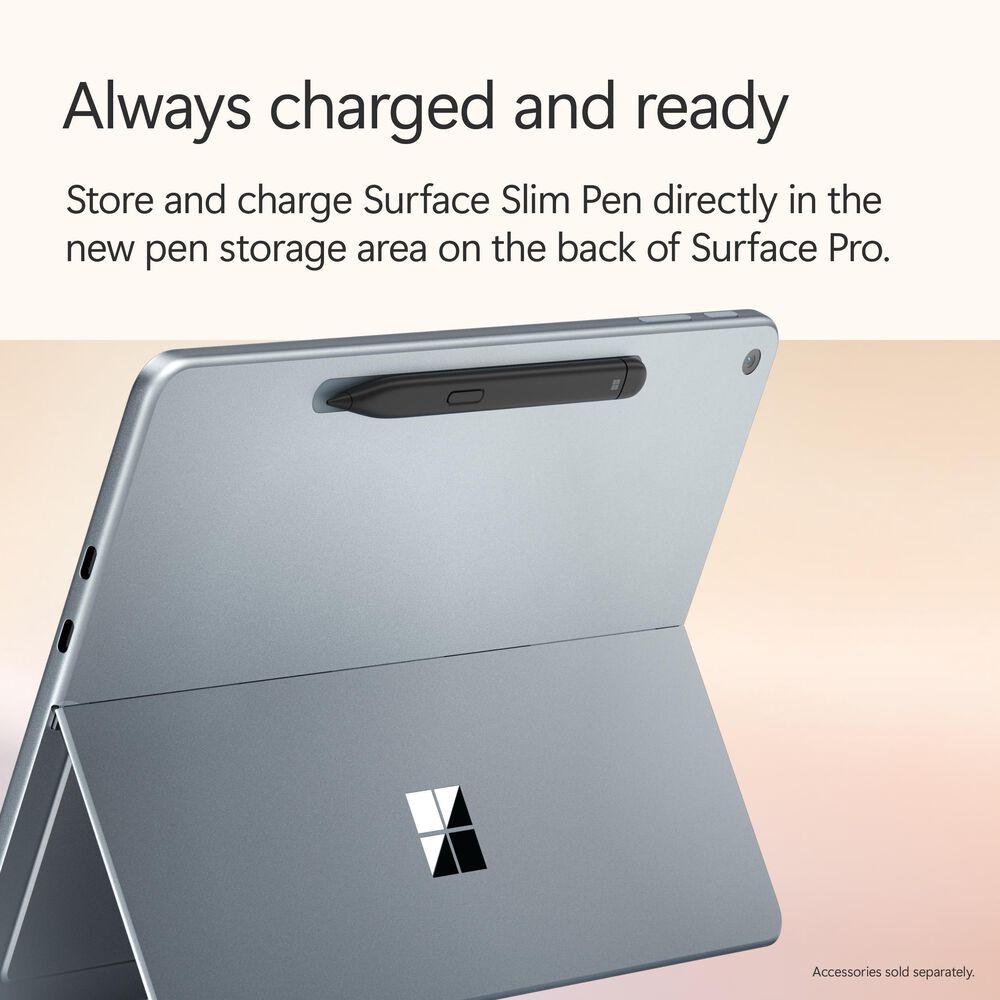 Microsoft Surface Pro Copilot+ PC 12&quot; Touch-Screen Tablet - Qualcomm Snapdragon X Plus - 16GB RAM - 512GB UFS - Windows 11 Home - Wi-Fi Only - Ocean - Device Only - &#40;Latest Model&#41;, , large
