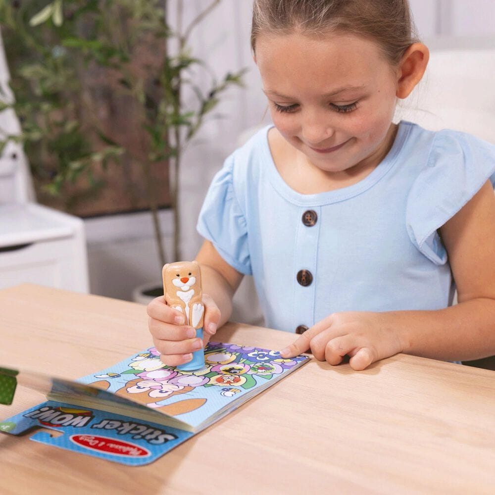 Melissa &amp; Doug Bunny 24-Page Activity Pad and Sticker Stamper in Multicolor, , large