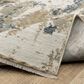 Oriental Weavers Echo Abstract Beige and Blue 2"3" x 7"6" Runner, , large
