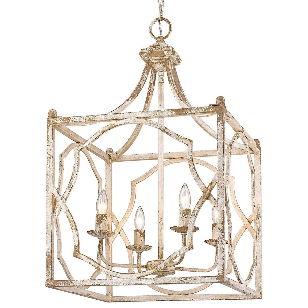 Golden Lighting Laurent 4-Light Pendant in Antique Ivory and Gold, , large