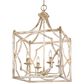 Golden Lighting Laurent 4-Light Pendant in Antique Ivory and Gold, , large