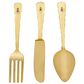 Maple and Jade 23" x 6" Wall Decor in Gold (Set of 3), , large