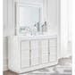 Millenium Chalanna 6-Drawer Dresser and Mirror in White, , large