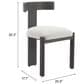 Zuo Modern Tiana Side Chair with Black Frame in Beige, , large