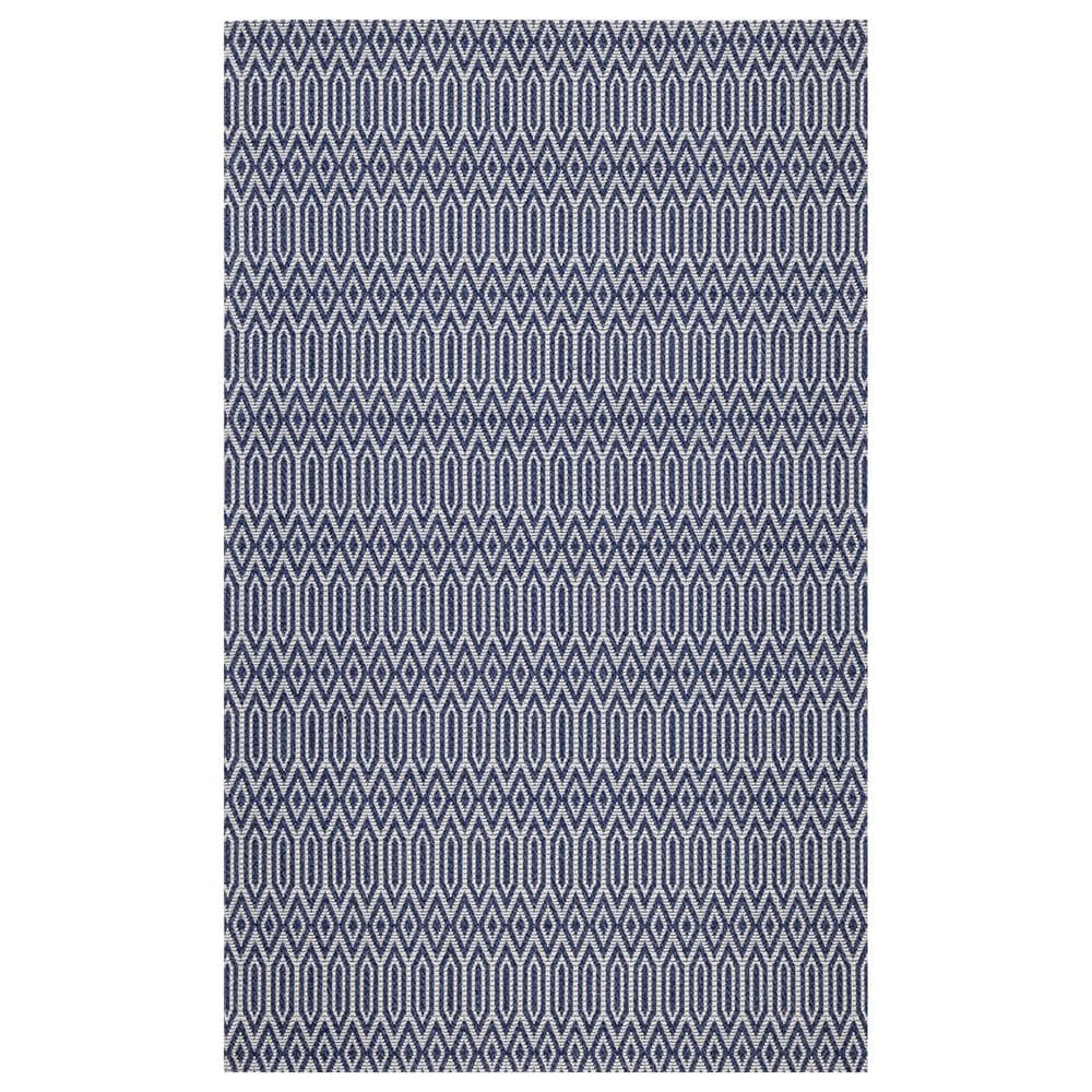 Safavieh Martha Stewart Cotton MSR405M 9" x 12" Blue and Grey Area Rug, , large