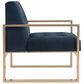 Safavieh Vasco Accent Chair in Navy Velvet, , large