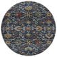 Dalyn Rug Company Silk Road Navy, Copper, Gold, Beige, Sage and Brown 8" Round Area Rug, , large