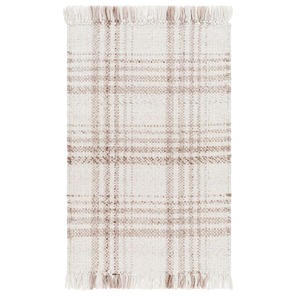 Surya Primrose PRM-2306 9" x 12" Light Grey, Taupe, Khaki, Ivory, Camel and Brick Area Rug, , large