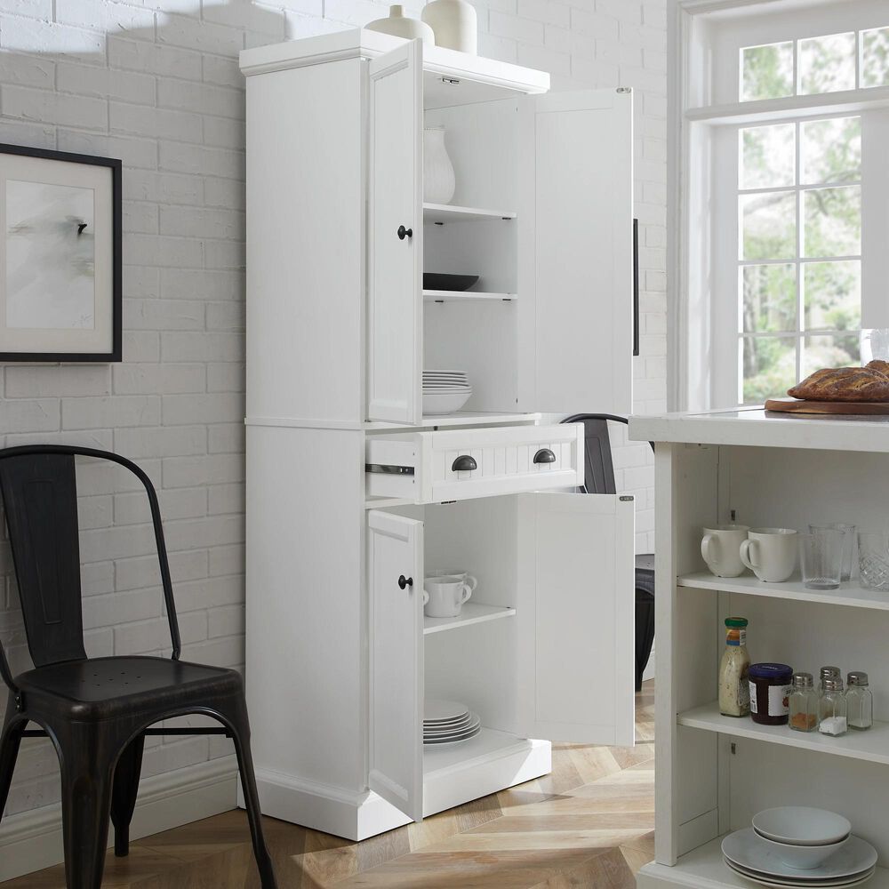 Crosley Furniture Shoreline Pantry in White, , large