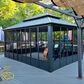 HOMLUX 12" x 16" Outdoor Sunroom Gazebo with Aluminum Frame, Galvanized Steel Roof in Grey, , large