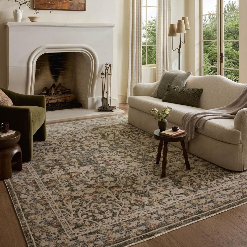 Loloi Clarisse Olive and Multicolor 5&#39;1&quot; x 7&#39;6&quot; Area Rug, , large