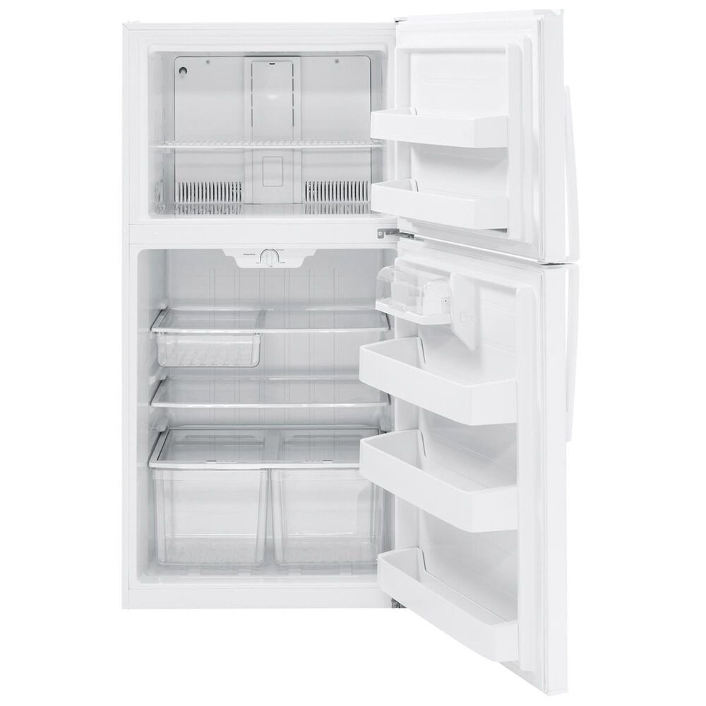 GE Appliances 21.2 Cubic Feet Top Freezer Refrigerator in White, , large