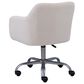 Linon Home Decor Rylen Office Chair with White Cushion in Silver, , large