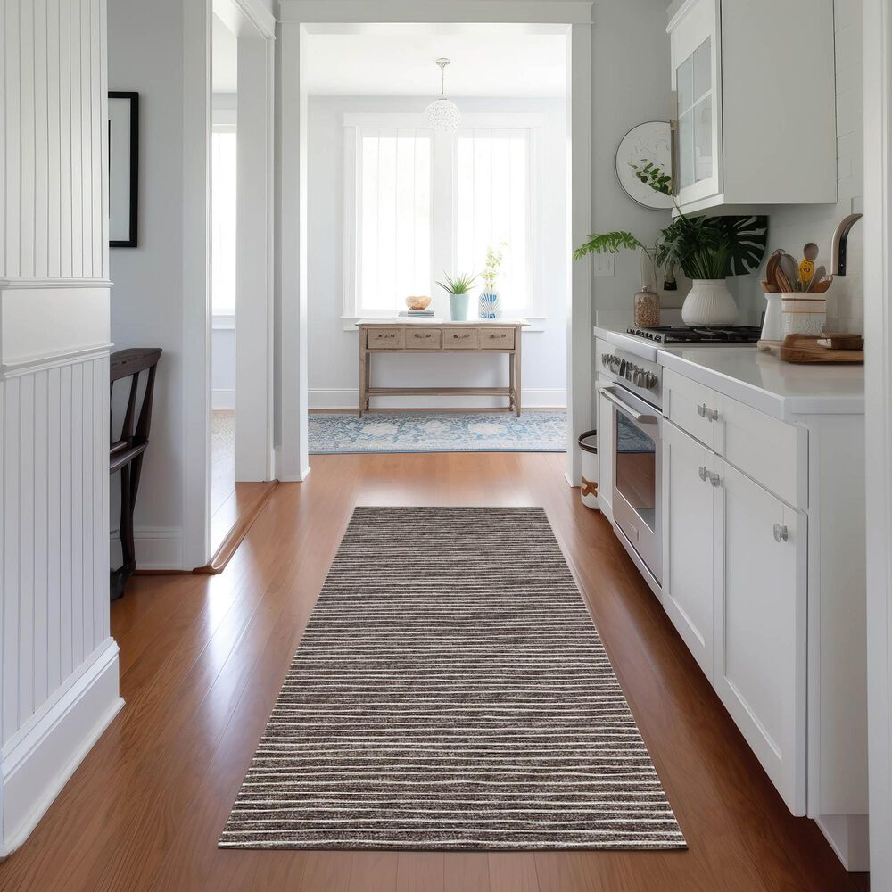 Dalyn Rug Company Laidley 2&#39;3&quot; x 12&#39; Chocolate Indoor/Outdoor Runner, , large
